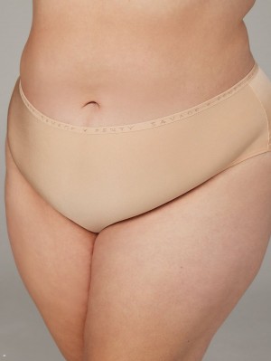 Beige Savage X Fenty New Microfiber Women's Hipster Panty | SHKWYC526