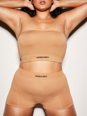 Beige Savage X Fenty Seamless Bandeau Women's Bralettes | DMPACZ297