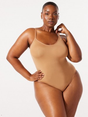 Beige Savage X Fenty Seamless Teddy Women's Bodysuit | OIWKAT439