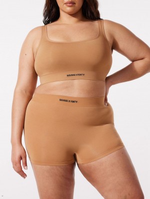 Beige Savage X Fenty Seamless Women's Boy Shorts | TSQMJV183