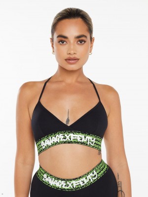 Black Green Savage X Fenty Forever Savage Women's Bralettes | FGQBTE618