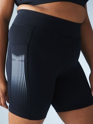 Black Savage X Fenty Band-It High-Waist Bike Women's Shorts | QKFDCU908