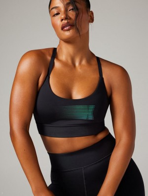 Black Savage X Fenty Band-It Low-Impact Women's Sports Bra | CMKBRF365