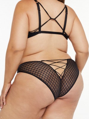 Black Savage X Fenty Baroque Bondage Open-Back Women's Brazilian Panty | QNKHAR907