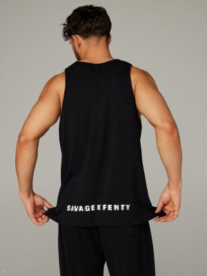 Black Savage X Fenty Bed Of Dreams Sleep Tank Men's Tops | JGLOIX467