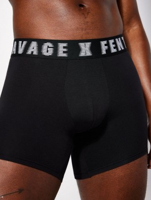 Black Savage X Fenty Boxer Men's Briefs | AQOSMF082