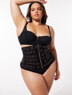 Black Savage X Fenty Cincher Women's Lingerie | QCVGXW679