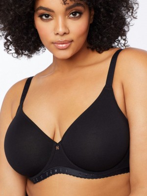 Black Savage X Fenty Cotton Jersey Women's Unlined Bra | VMELOQ360