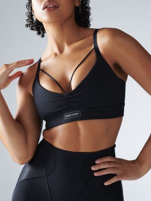 Black Savage X Fenty Curve Alert Medium-Impact Women's Sports Bra | VIGYCO891