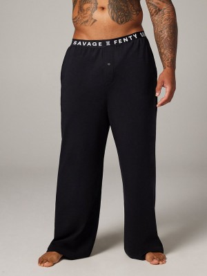 Black Savage X Fenty French Terry Sleep Men's Pants | JNFKCS523