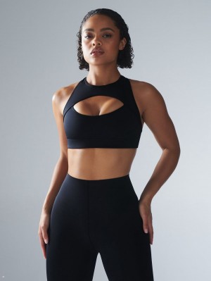 Black Savage X Fenty Hotline Medium-Impact Women's Sports Bra | WTUDVQ701