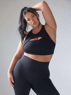 Black Savage X Fenty Hotline Medium-Impact Women's Sports Bra | TNKPDG148