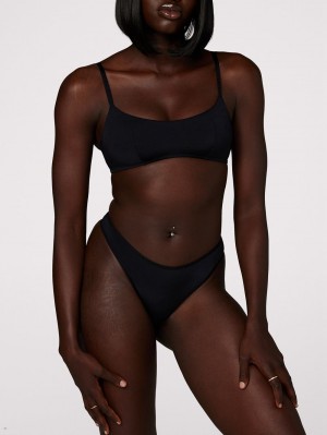 Black Savage X Fenty New Microfiber Women's Thong Panty | HRUSNT917