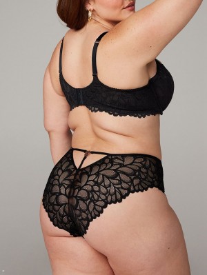 Black Savage X Fenty Not Sorry Lace Women's Cheeky Panty | RDEAFN650