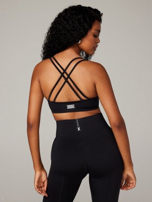 Black Savage X Fenty On Rihpeat Low-Impact Women's Sports Bra | LGJOCZ058