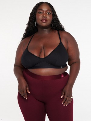 Black Savage X Fenty Rib Xssentials Unlined Women's Bralettes | VQWEAR486