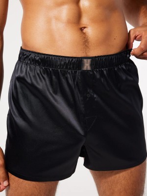 Black Savage X Fenty Satin Boxers Men's Shorts | PLXDWC345