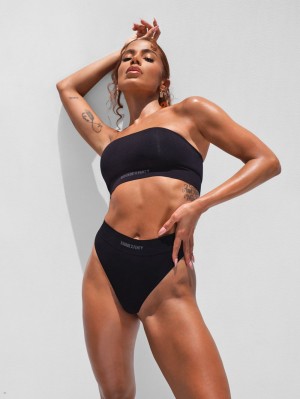 Black Savage X Fenty Seamless High-Waist Women's Thong Panty | ISWRLE810