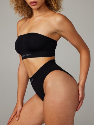 Black Savage X Fenty Seamless High-Waist Women's Bikini Panty | PDAQEC890