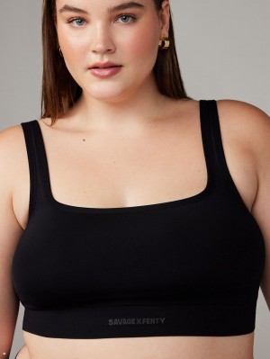 Black Savage X Fenty Seamless Scoop-Neck Women's Bralettes | CKBHVL129