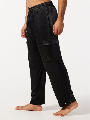 Black Savage X Fenty Sexties Satin Sleep Men's Pants | RLTXUC276