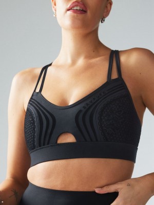 Black Savage X Fenty Special Fx Low-Impact Women's Sports Bra | INKUWZ239