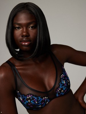 Black Savage X Fenty Wallflower Women's Bralettes | GOKLQP798