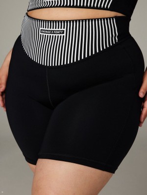 Black Savage X Fenty Xccentuate High-Waist Bike Women's Shorts | CRWGFN176