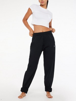 Black Savage X Fenty Xssential Oversized Rolled Cuff Jogger Women's Pants | XFSROP921