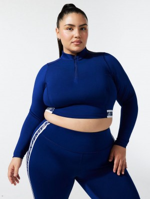 Blue Savage X Fenty Main Player Half-Zip Women's Tops | QKTMSB627