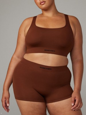 Brown Savage X Fenty Seamless Women's Boy Shorts | TSERVZ049