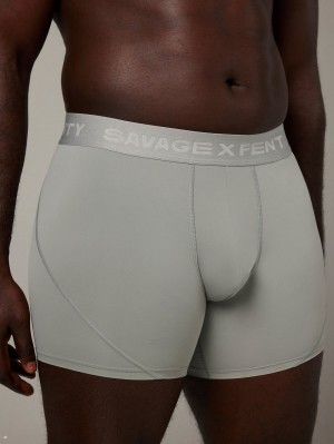 Deep Grey Savage X Fenty Shadow Fit Boxer Men's Briefs | OBQSYT862