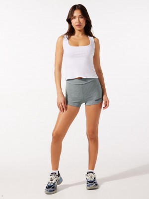 Deep Grey Savage X Fenty Xssential Heavy Rib Booty Women's Shorts | NQEIAM268