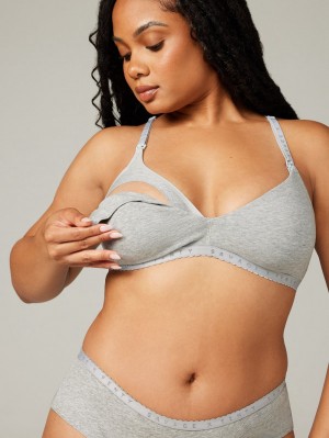 Grey Savage X Fenty Cotton Maternity Women's Bralettes | SOJGBD468