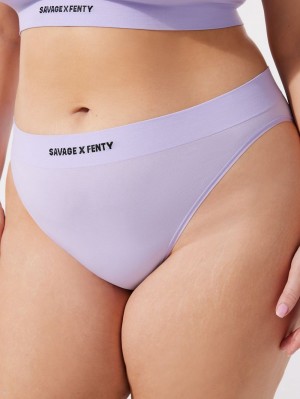 Purple Savage X Fenty Seamless High-Waist Women's Bikini Panty | CDJGSI318