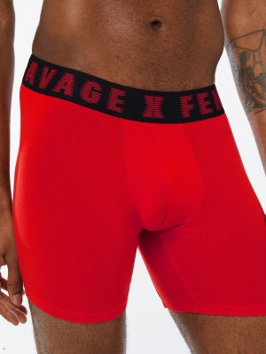 Red Savage X Fenty Boxer Men's Briefs | HLNETZ751