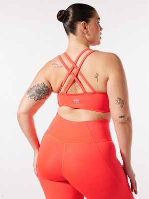 Red Savage X Fenty On Rihpeat Low-Impact Women's Sports Bra | ZTJAGR230