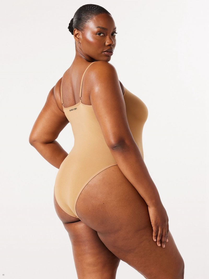 Beige Savage X Fenty Seamless Teddy Women's Bodysuit | OIWKAT439