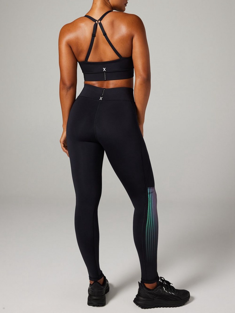 Black Green Savage X Fenty Band-It High-Waist Women's Leggings | LYIUJO360