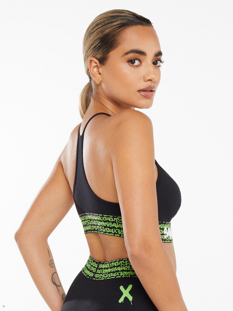 Black Green Savage X Fenty Forever Savage Women's Bralettes | FGQBTE618