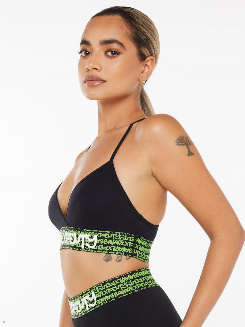 Black Green Savage X Fenty Forever Savage Women's Bralettes | FGQBTE618