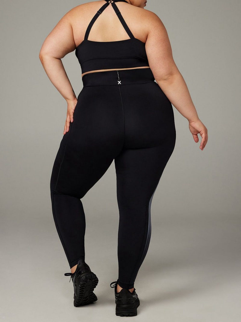 Black Grey Savage X Fenty Band-It High-Waist Women's Leggings | QETCVD438