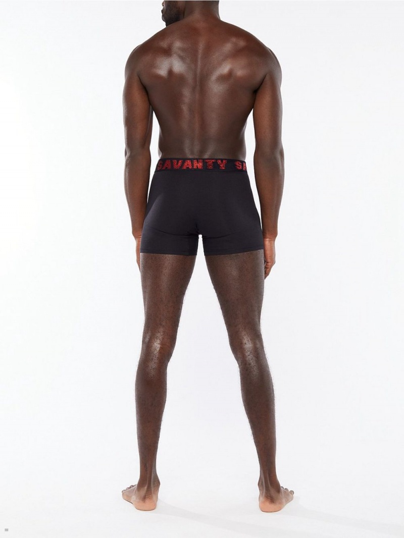 Black Red Savage X Fenty Boxer Men's Briefs | IEYBKO825