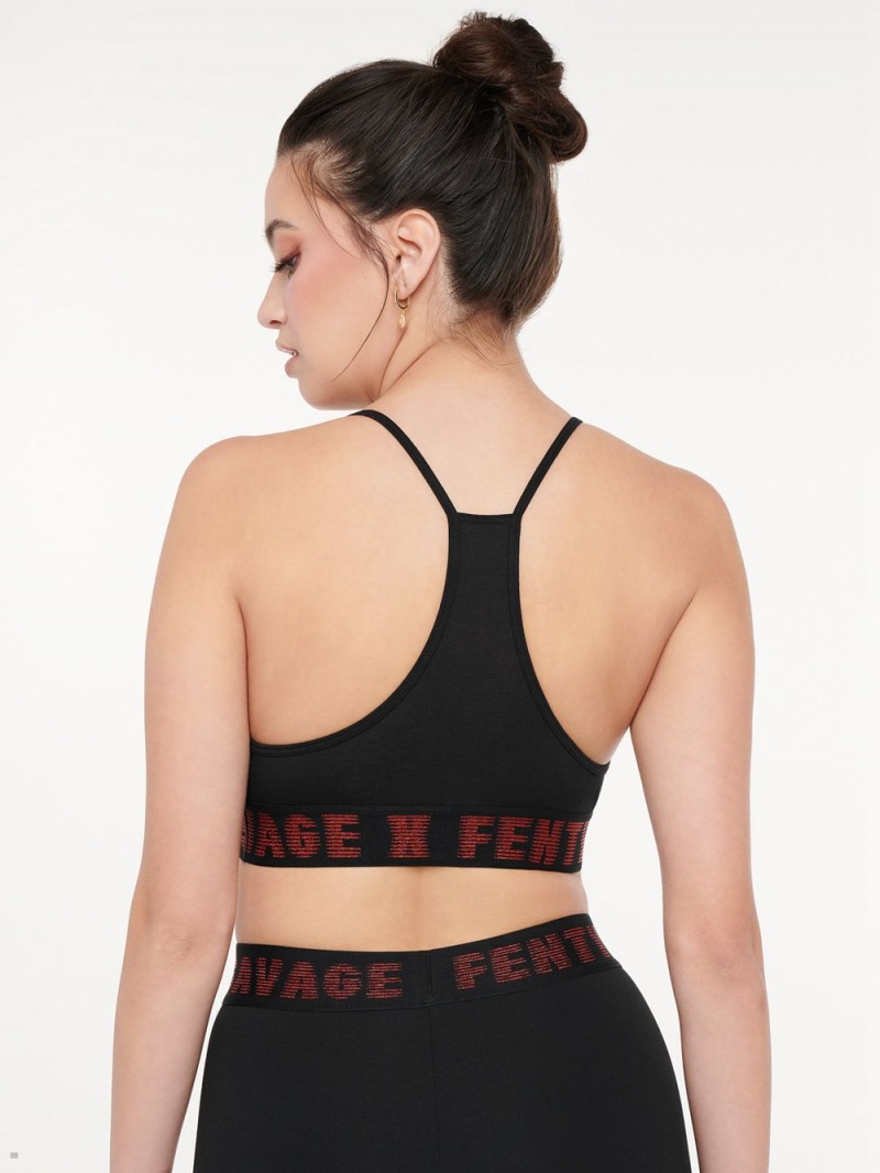 Black Red Savage X Fenty Forever Savage Women's Bralettes | MNARUB039