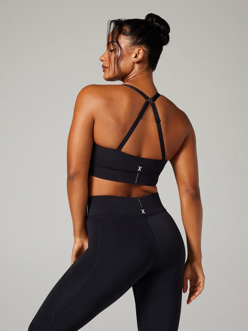 Black Savage X Fenty Band-It Low-Impact Women's Sports Bra | CMKBRF365