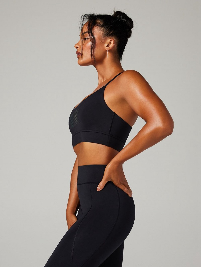 Black Savage X Fenty Band-It Low-Impact Women's Sports Bra | CMKBRF365