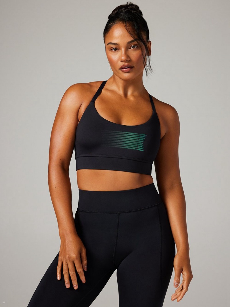 Black Savage X Fenty Band-It Low-Impact Women's Sports Bra | CMKBRF365