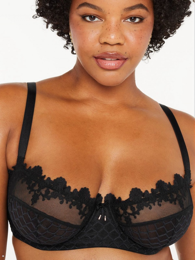 Black Savage X Fenty Baroque Bondage Unlined Women\'s Balconette Bra | XEGOTM407