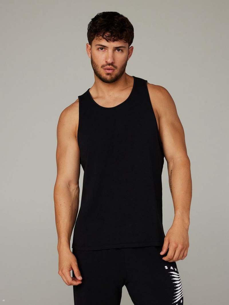 Black Savage X Fenty Bed Of Dreams Sleep Tank Men's Tops | JGLOIX467