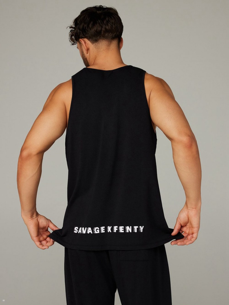 Black Savage X Fenty Bed Of Dreams Sleep Tank Men\'s Tops | JGLOIX467